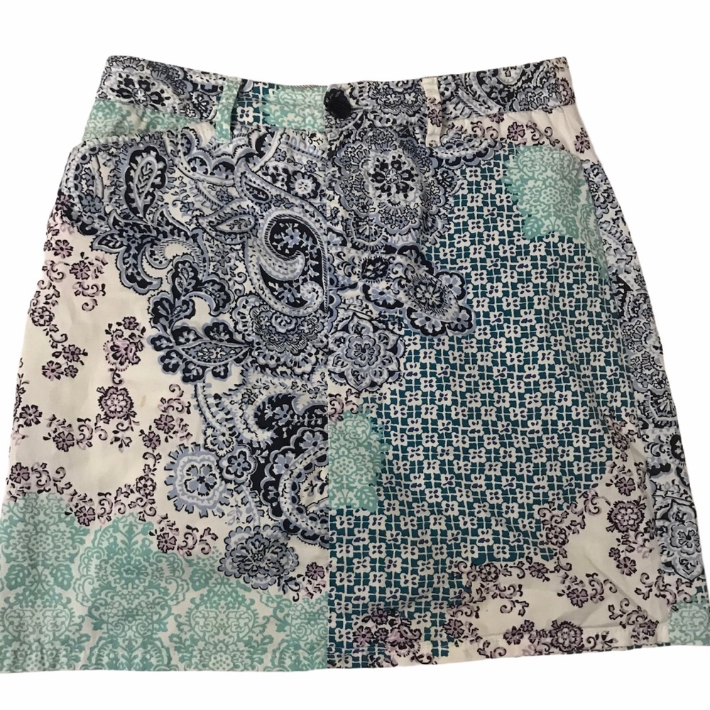 Croft& Barrow flora Patterned short skirt short 4 - Picture 1 of 7